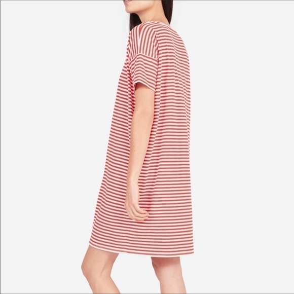 Everlane The Cotton Striped Short Sleeve Tee Dress - Picture 2 of 7